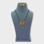 Mangalsutra Gold Coin Black Bead Necklace - Image 4