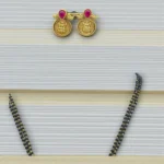 Mangalsutra Gold Coin Black Bead Necklace - Image 3