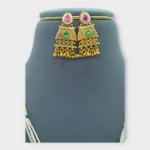 Pearl Strand Gold Pendant Necklace Set - Image 3
