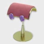 Purple Marble Enamel Organic Stud Earrings - Image 2