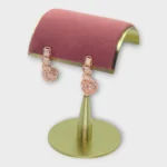 Rose Gold Pink Nest Drop Earrings - Image 2