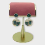 Emerald Enamel Stone Geometric Drops