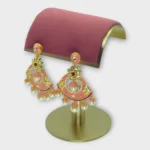 Blossom Cascade: Meenakari & Pearl Chandelier - Image 2