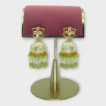 Floral Symphony: Meenakari & Pearl Jhumka