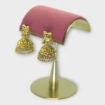 Gold-Plated Temple Filigree Jhumka - Image 2