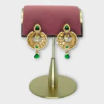 Kundan Meenakari Pearl Drop Earrings - Image 2