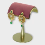 Kundan Meenakari Pearl Drop Earrings - Image 3