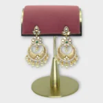 Meenakari Kundan Gold Chandbali Earrings