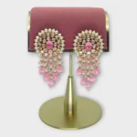 Kundan Gold Pink Stone Earrings