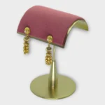 Antique Gold Bead Drop Earrings - Image 2