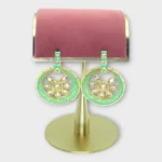 Kundan Meenakari Mint Green Festive Earrings
