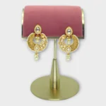 Kundan Meenakari Pearl Drop Earrings
