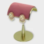 Meenakari Kundan Floral Festive Stud Earrings - Image 2