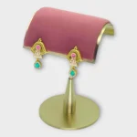 Meenakari Geometric Gold Plated Drop - Image 2