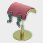 Statement Earrings with Emerald Parrot Design - Image 2