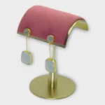 Moonstone Brass Square Drop Dangle - Image 2