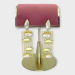 Brass Baroque Pearl Geometric Drop