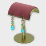 Multicolor Stone Gold Tiered Earrings - Image 2