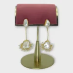 Baroque Pearl Gold Linear Drops Earrings