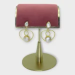 Baroque Pearl Heart Gold Drops Earrings
