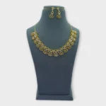 Gold American Diamond Floral Necklace Set