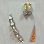 Baroque Pearl Grey Tassel Statement Necklace - Image 4