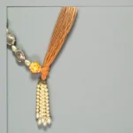 Baroque Pearl Grey Tassel Statement Necklace - Image 2