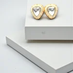 Kundan White Enamel Pendant Necklace Set - Image 2