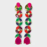 Navratna Pearl Gold Festive Necklace Set - Image 2