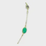 Multicolor Stone Gold Station Necklace - Image 2