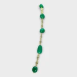 Emerald Gold Tumbled Stone Necklace - Image 2