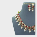 Ganesh Kundan Meenakari Pearl Bridal Necklace