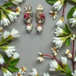 Ganesh Kundan Meenakari Pearl Bridal Necklace - Image 4