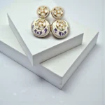 Meenakari Kundan Blue Bridal Jewelry Set - Image 2