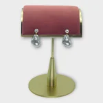 Handcrafted Metallic Resin Drop Earrings - Image 2