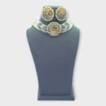 Meenakari Grey Pearl Choker Jewelry Set