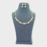 Meenakari AD Pastel Blue Jewelry Set