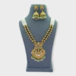 Temple Lakshmi Gold Pearl Long Necklace