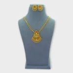 Gold Temple Lakshmi Motif Necklace Set