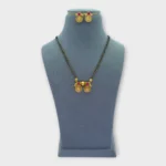 Mangalsutra Gold Coin Black Bead Necklace