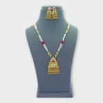 Pearl Strand Gold Pendant Necklace Set