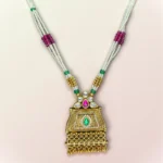 Pearl Strand Gold Pendant Necklace Set - Image 2
