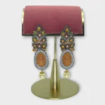 Floral Filigree Pearl Drop Statement Earrings