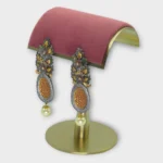 Floral Filigree Pearl Drop Statement Earrings - Image 3