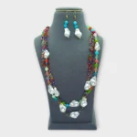 Baroque Pearl Multi-Color Bead Necklace