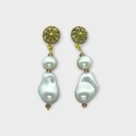Baroque Pearl Gold Statement Necklace - Image 2