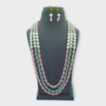 Necklace Pastel Stone Pearl Festive Set