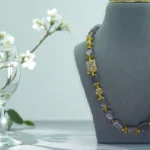 Natural Stone Grey Statement Necklace - Image 2