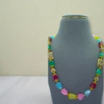 Natural Stone Multi-Color Statement Necklace - Image 3