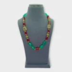 Natural Stone Ruby Emerald Necklace